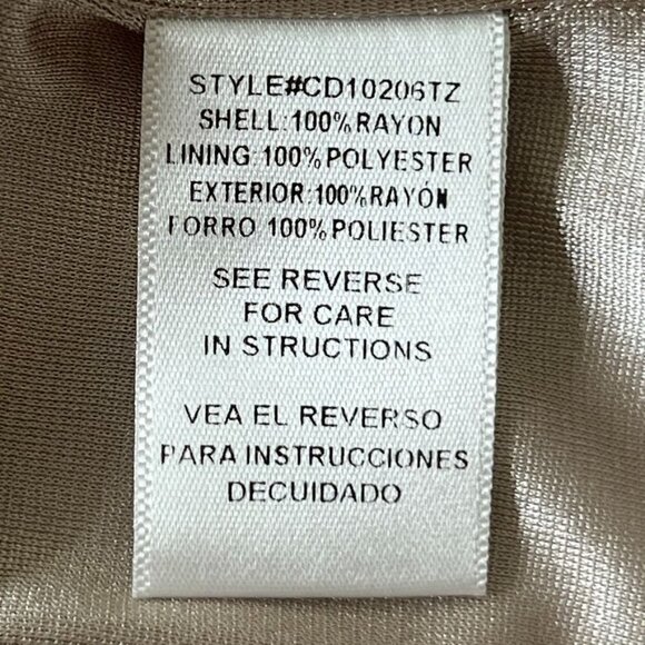 En Creme Rayon Mini Dress Size S  Cream Embroidered Upper Body Knee Length - Picture 11 of 13